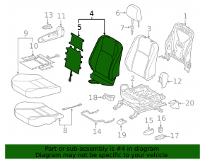 Пассажирское сидение Lexus CT200h 14-17 с airbag, механическое, кожа коричневая