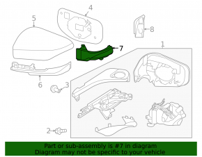 Поворотник зеркала правый Subaru WRX 22-26