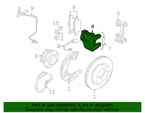 Суппорт передний левый BMW 1 E82 08-13 3.0T N51 N52