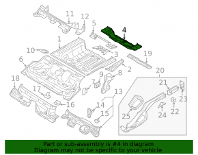 Корито багажника Audi A3 8V 15-20 4d AWD на кузові, 1 частина