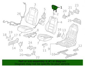 Подголовник передний левый Honda Accord 18-19 кожа, серый
