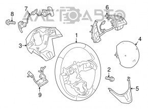 Кнопки управления на руле левые Mazda 6 14-16