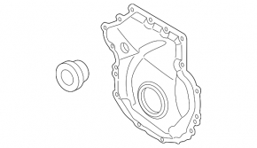 Передняя крышка двигателя VW Passat b8 16-19 USA 1.8 TFSI