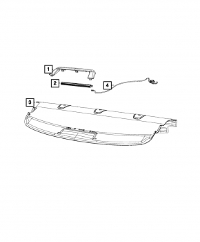 Полка задняя Chrysler 200 15-17 черн