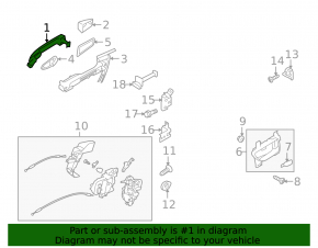 Ручка двери внешняя передняя правая Subaru Outback 10-14