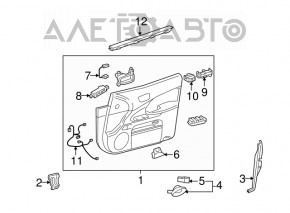 Обшивка двери карточка передняя левая Lexus GS300 GS350 GS430 GS450h 06-07 черная с серым