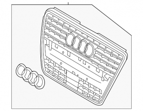Решітка радіатора grill Audi Q5 8R 09-12 дорест