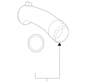 Патрубок на турбину Mercedes W213 E 300 17-19 2.0T