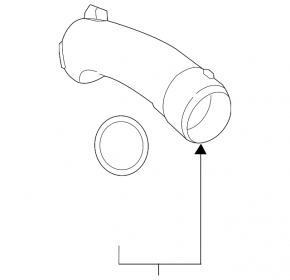 Патрубок на турбину Mercedes W213 E 300 17-19 2.0T