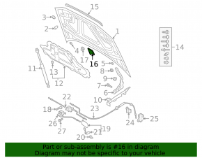 Скоба замка капота левая Audi Q3 83A 19-25