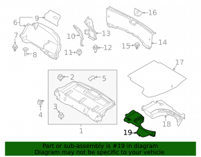 Пенопласт под инструмент левый Mazda 3 19-22 4d Japan built