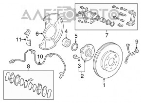 Суппорт передний правый Honda CRV 23-26 1.5T