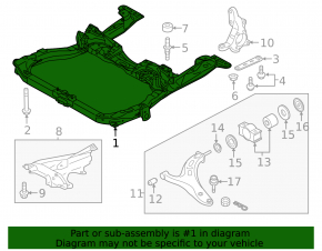 Підрамник передній Subaru Legacy 15-17