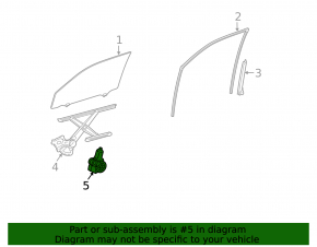 Стеклоподъемник мотор передний левый Toyota Highlander 08-13