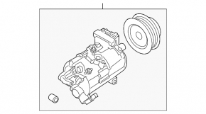 Компрессор кондиционера Ford Mustang mk6 20-23 2.3T