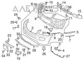 Обрамление птф левое решетка Mercedes W164 ML