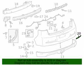 Катафот заднего бампера правый Chevrolet Volt 11-15