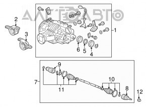 Задний дифференциал редуктор Acura MDX 14-15