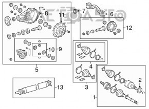 Привод полуось задняя левая Toyota Sequoia 08-16
