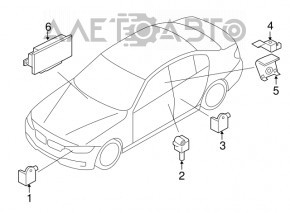 Модуль srs airbag компьютер подушек безопасности BMW 3 F30 12-18