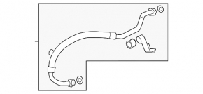 Трубка кондиционера компрессор-печка первая Infiniti Q50 16-20 3.0T