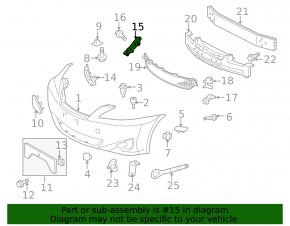 Крепление переднего бампера левое Lexus IS250 IS350 06-13