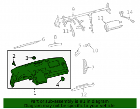 Торпедо передняя панель без AIRBAG Lexus IS250 IS300 IS350 09-14 черн