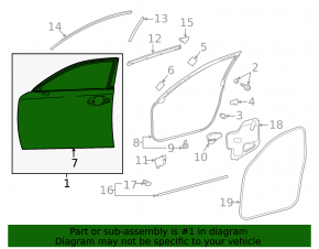 Дверь голая передняя левая Lexus IS 14-20