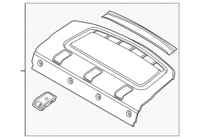 Полка задняя Ford Focus mk3 11-18 4d черн тип 1