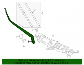 Поводок дворника правый Mazda CX-50 25-26