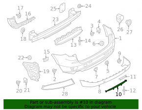 Накладка заднего бампера BMW X3 F25 11-14 X-Line