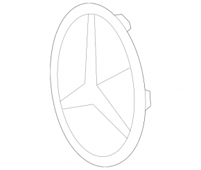 Емблема решітки радіатора grill Mercedes C-class W205 15-18 під радар