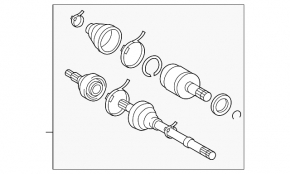 Привод полуось задняя правая Toyota Sequoia 08-16