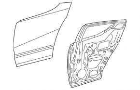 Дверь голая задняя правая Toyota C-HR 18-23 Turkey built