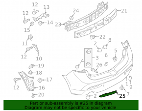 Катафот отражатель заднего бампера правый Mazda3 MPS 09-13