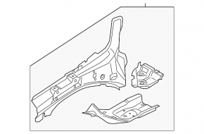 Чверть передня ліва Ford Fusion mk5 13-20 plug-in