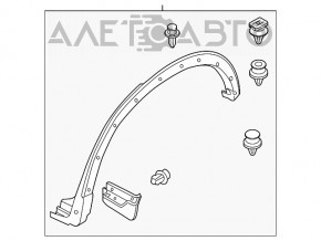 Накладка арки крила задня ліва Mazda CX-5 13-16