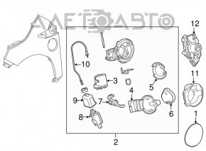 Заглушка буксировочного крюка переднего бампера Ford Escape MK3 17-19