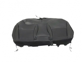 Подушка заднего ряда сидений 2 ряд Jeep Compass 19-20 кожа+ткань черная, белая и коричневая строчка, под чистку
