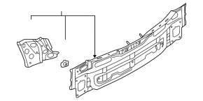Задня панель Audi A3 8V 15-18 4d, внутрішня частина