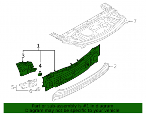 Задняя панель Audi A3 8V 15-18 4d, 2 части