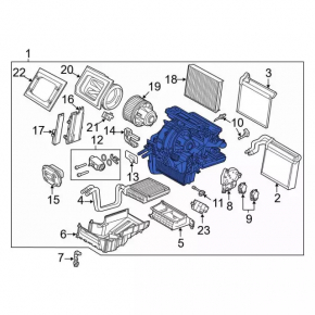 Корпус печки голый Ford C-max MK2 13-18