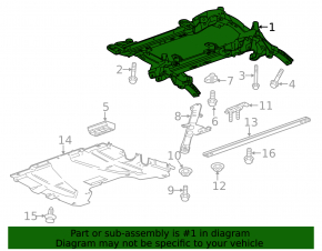 Подрамник передний Cadillac CTS 14- rwd