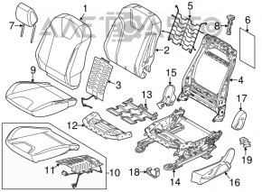 Пассажирское сидение Ford Focus mk3 11-14 дорест, дорест, titanium