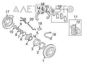 Кожух тормозного диска задний правый Lexus GX470 03-09