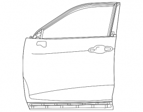Дверь голая передняя правая Toyota Venza 21-24