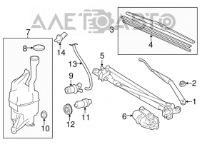 Поводок дворника левый Toyota Camry v55 15-17 usa