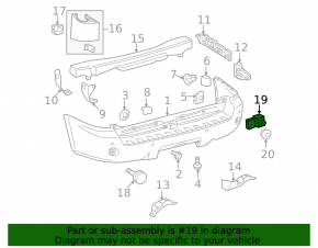 Парктроник переднего бампера Toyota Rav4 13-18