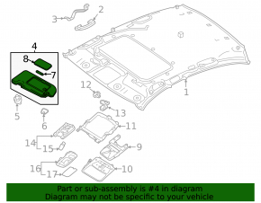 Козырек правый Infiniti Q50 14-20