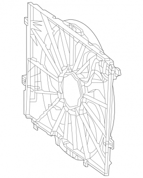 Диффузор кожух радиатора в сборе Mercedes W213 E 300/400/450 17-21 под 715w